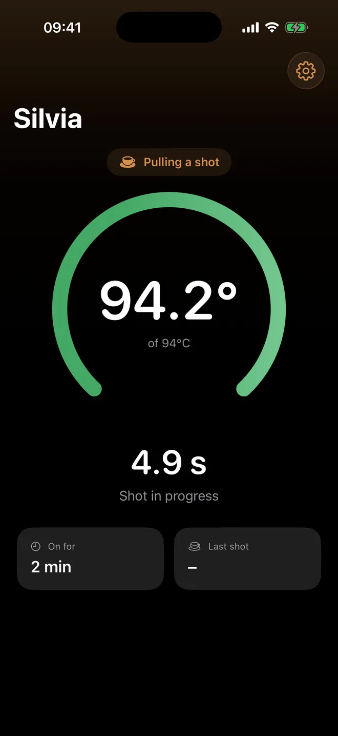 Shot in progress, timer at 4.9 seconds